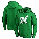 Men's Milwaukee Brewers Fanatics Branded Kelly Green St. Patrick's Day White Logo Pullover Hoodie,baseball caps,new era cap wholesale,wholesale hats